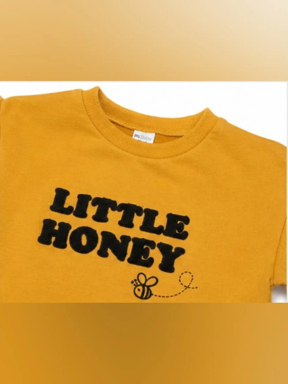 Girls Little Honey Mustard Sweatshirt & Black Leggings Set | Size 18M